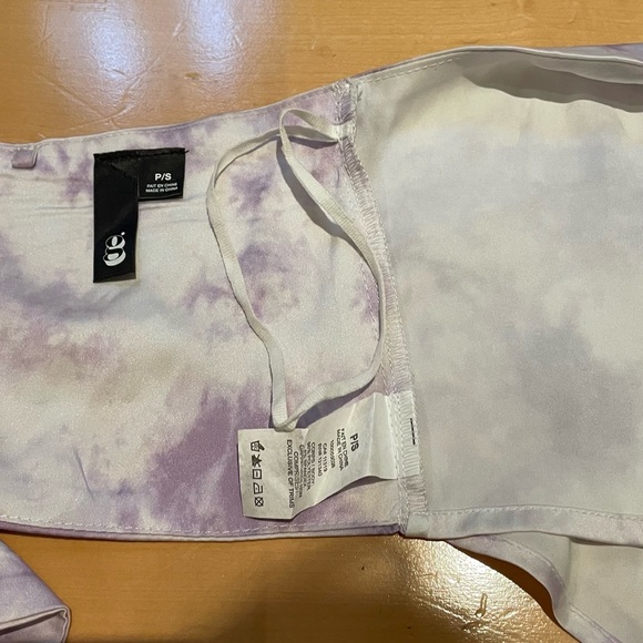 Garage tie-dye silk scarf top - Picture 3 of 4